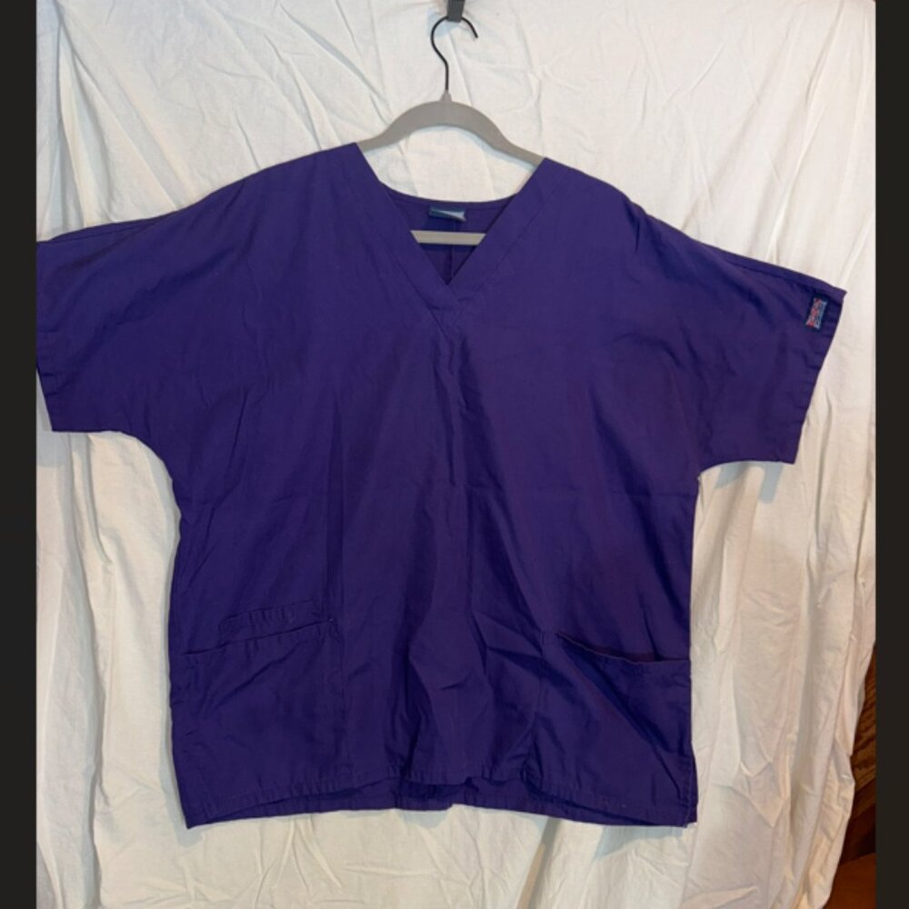 Purple Cherokee Scrub Top – Size XL – Cotton Blend
